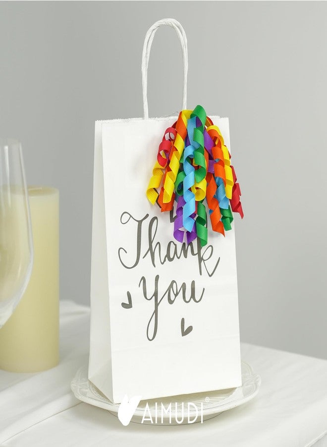 AIMUDI Rainbow Curly Bows 4" Colorful Burst Bows Self Adhesive Ribbon Bows for Gift Wrapping Grosgrain Ribbon Twist Tie Bows for Treat Bags Gift Bags Birthday Party Decorations - 6 Counts - Image 5